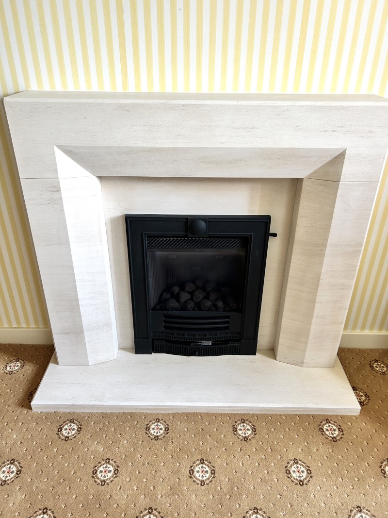 Brown Stained Limestone Fireplace After Cleaning Jesmond